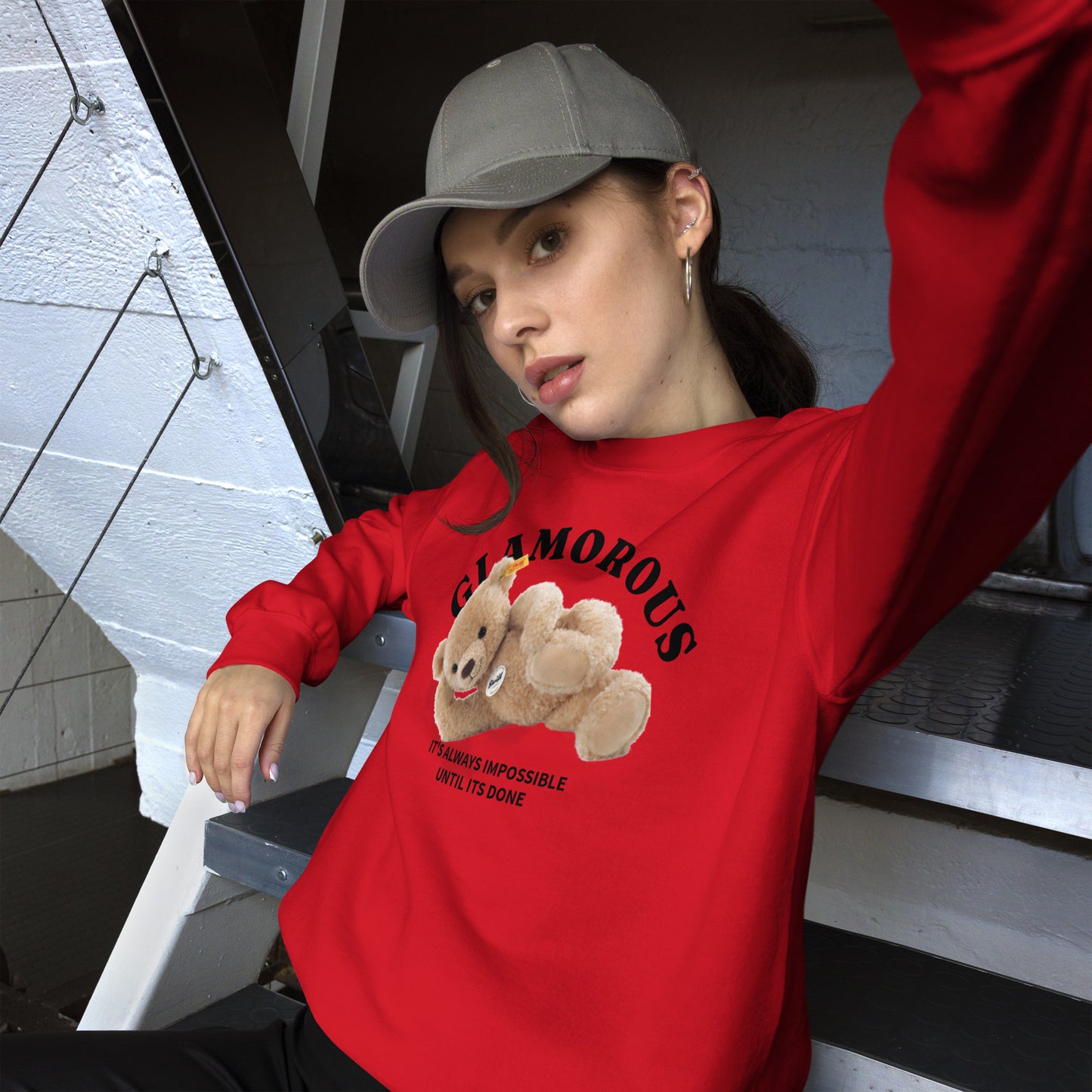 Teddy and Slogan Sweatshirt