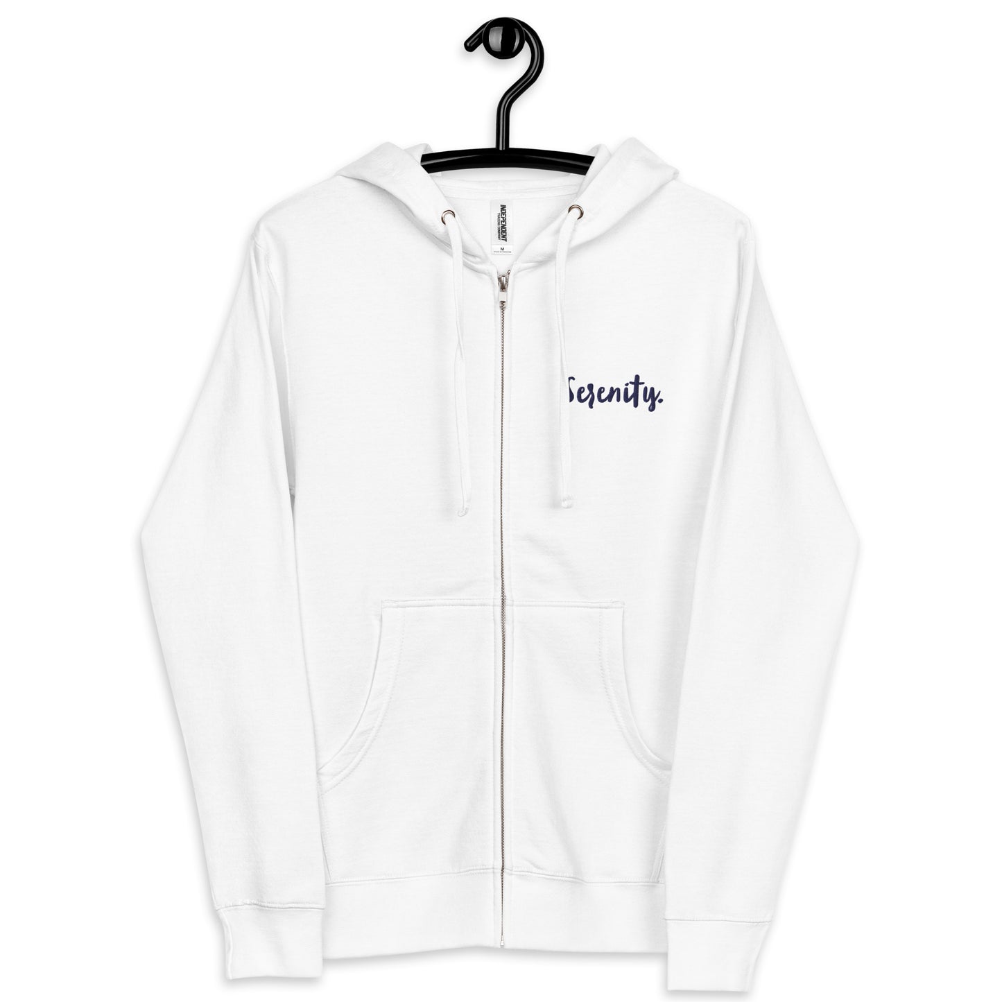Unisex fleece zip up hoodie