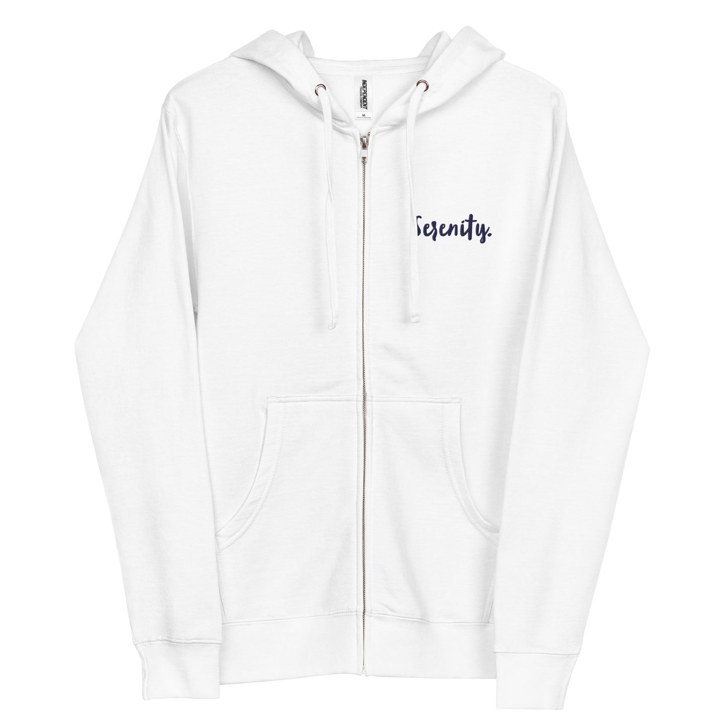 Unisex fleece zip up hoodie
