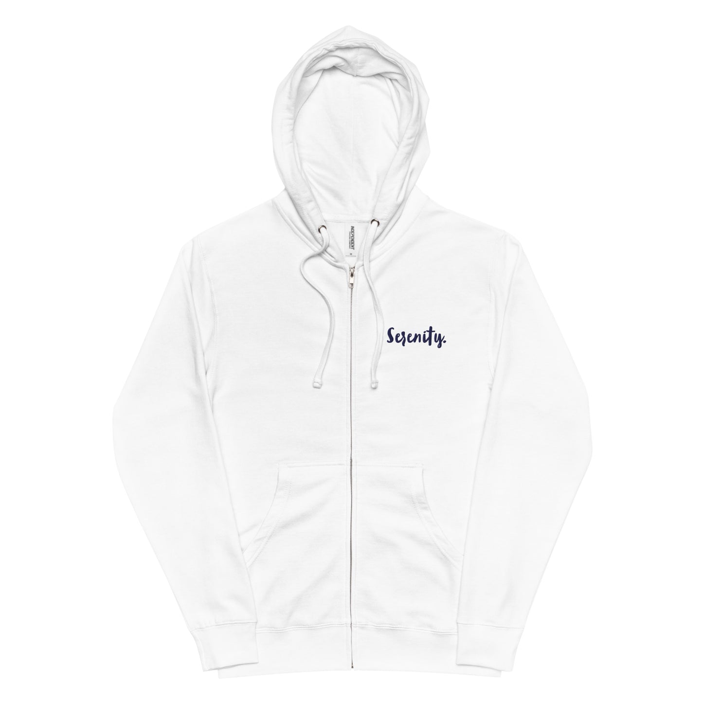 Unisex fleece zip up hoodie