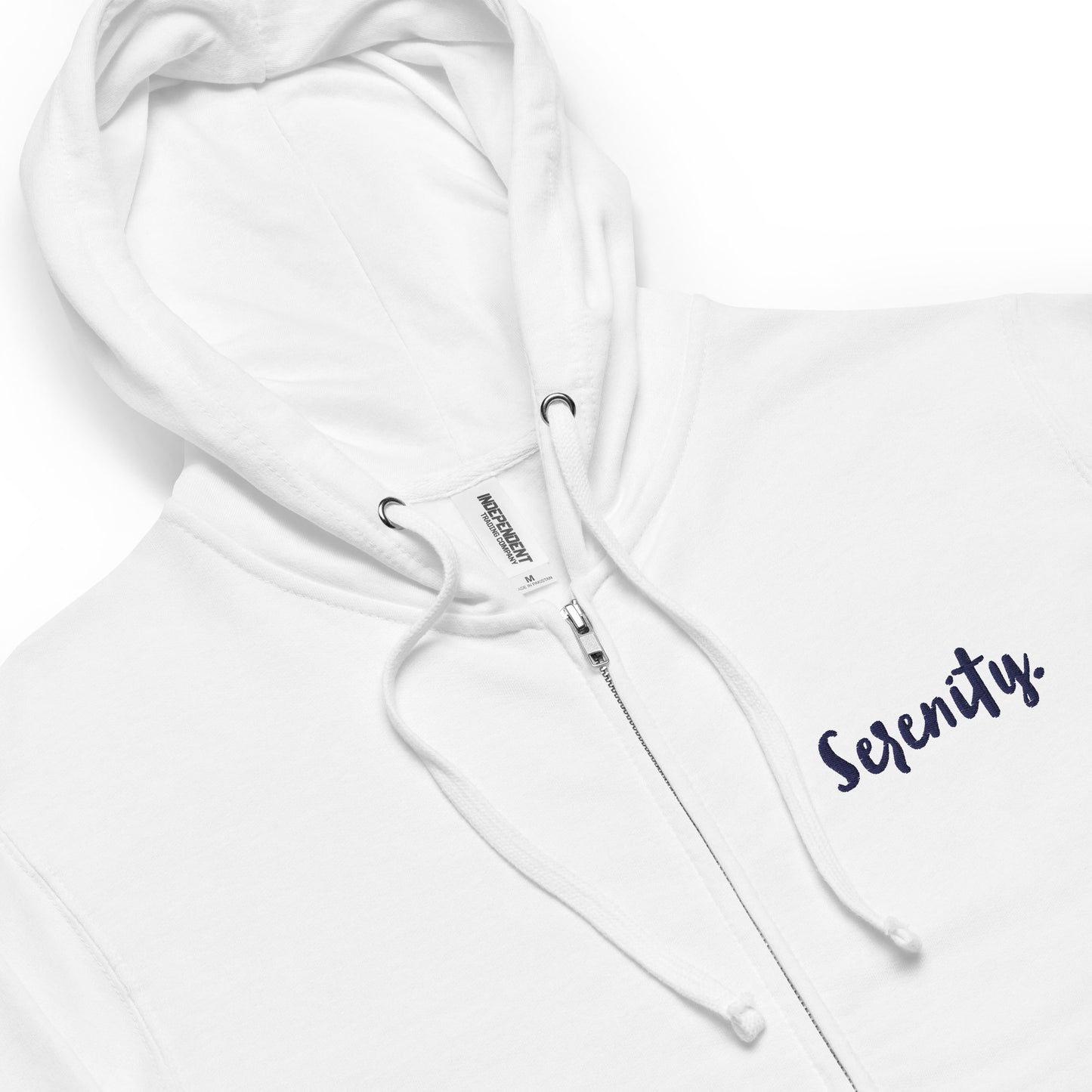 Unisex fleece zip up hoodie
