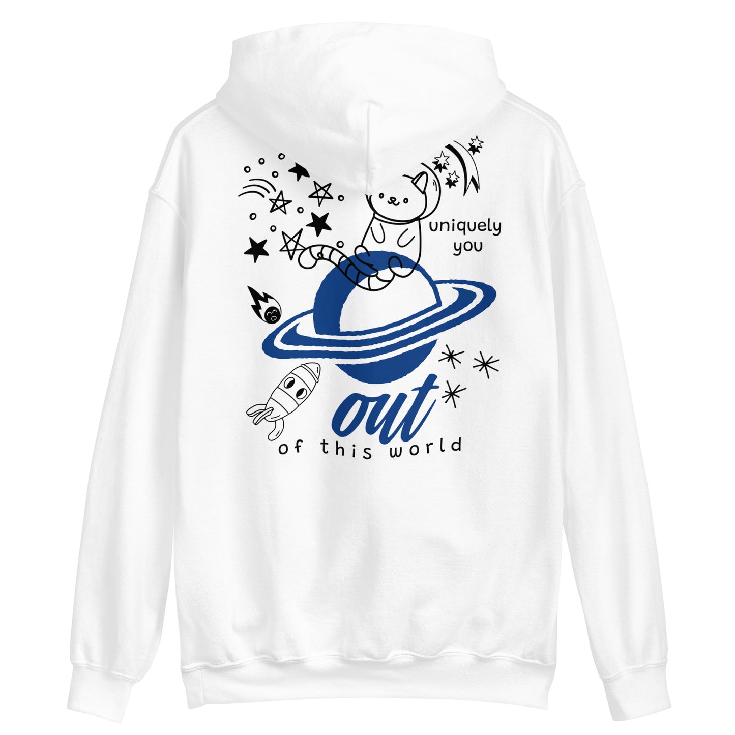 Cartoon & Slogan Graphic Hoodie