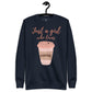 Coffee & Slogan Premium Sweatshirt