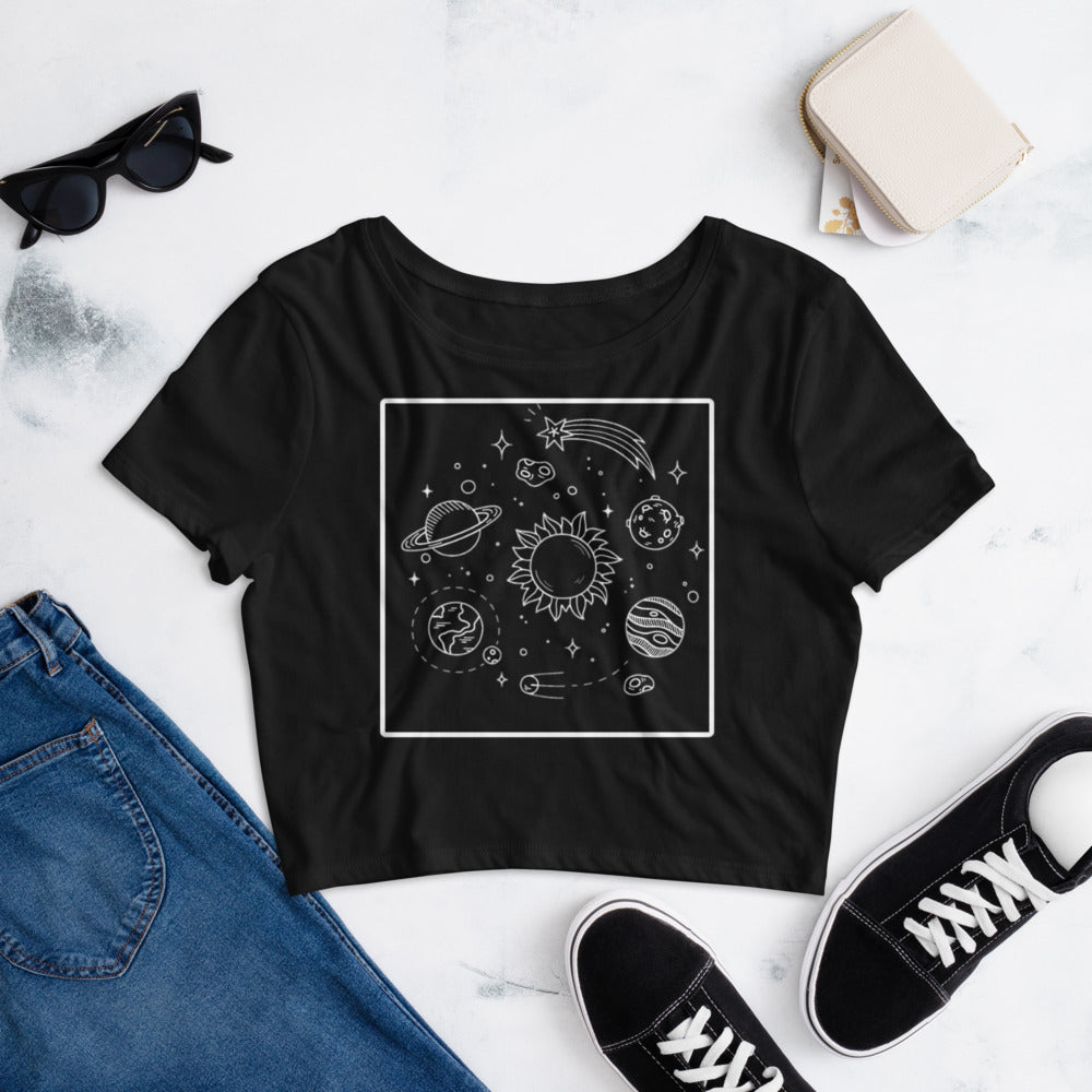 Women’s Outer-space Crop Tee